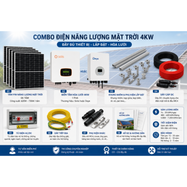 COMBO ĐIỆN NĂNG LƯỢNG MẶT TRỜI 5KW