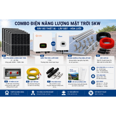 COMBO ĐIỆN NĂNG LƯỢNG MẶT TRỜI 5KW